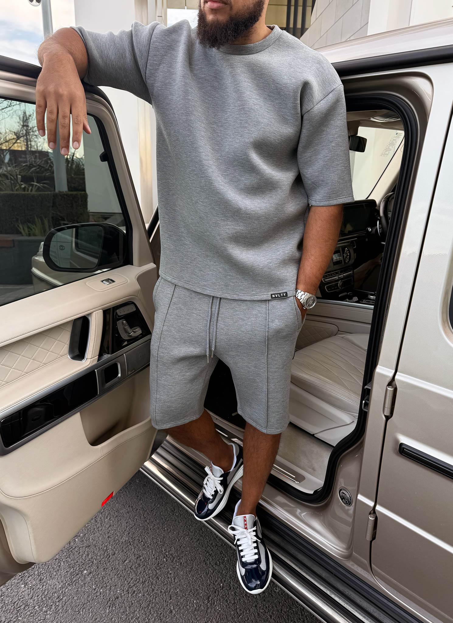 Scuba Structured Shorts - Grey