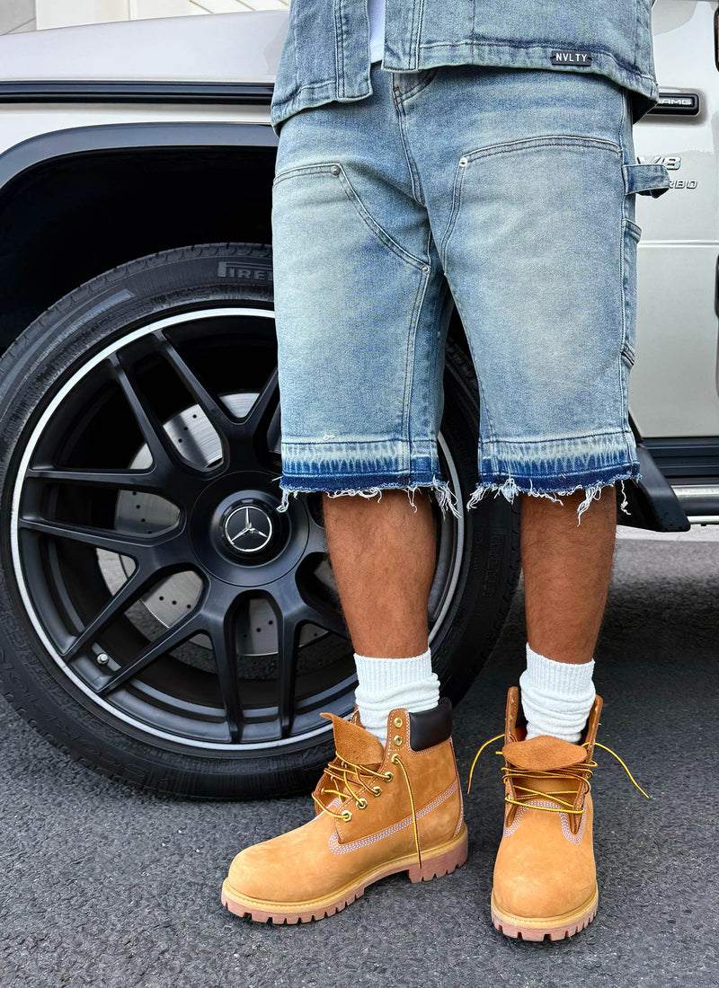 Short en jean vintage Carpenter - Bleu