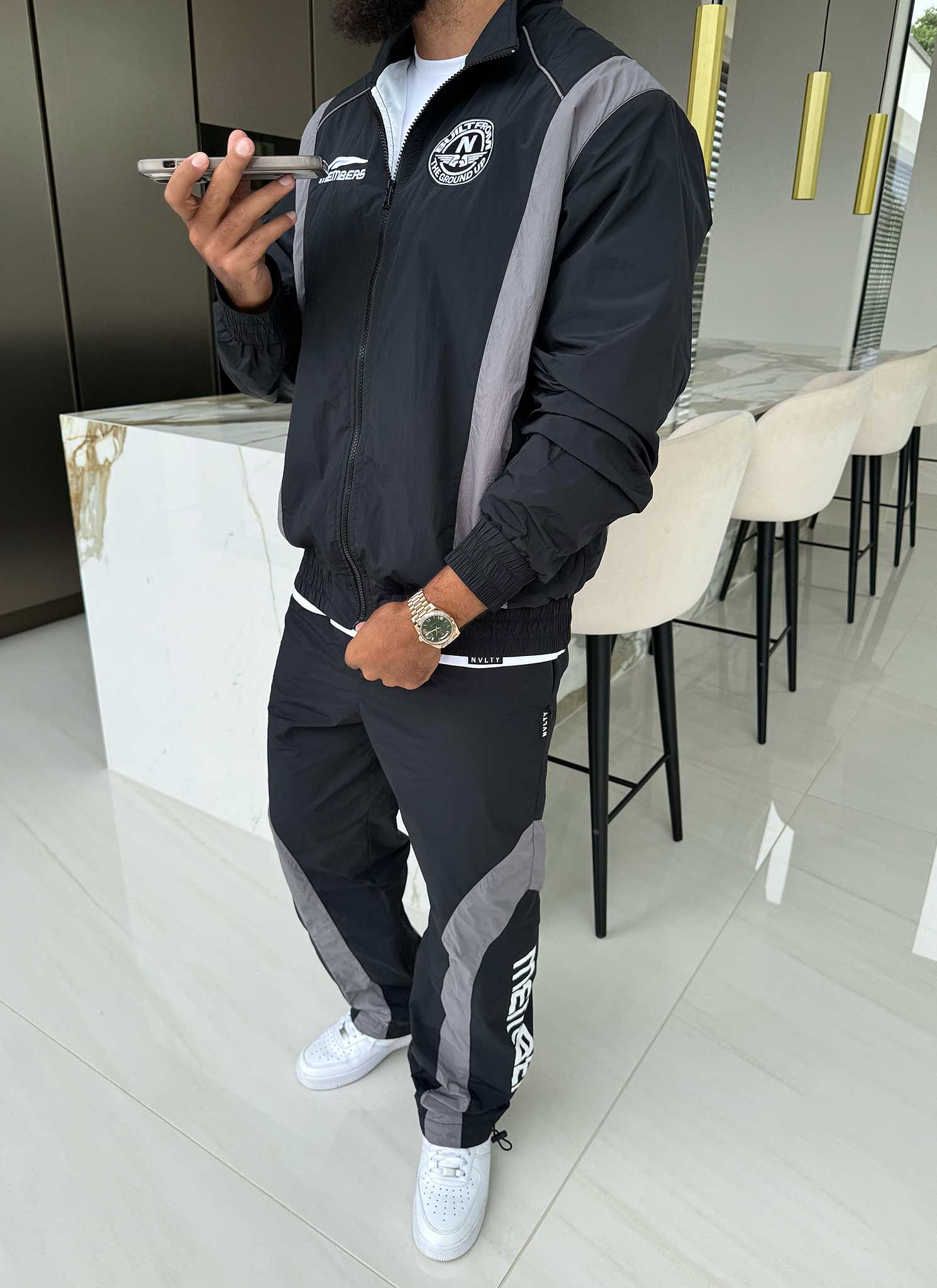 Members Track Jacket - Black