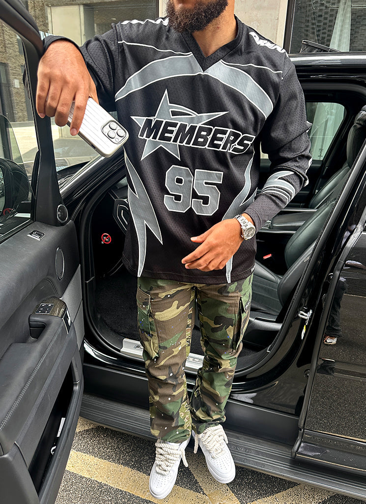 Motorsport-Trikot - Schwarz