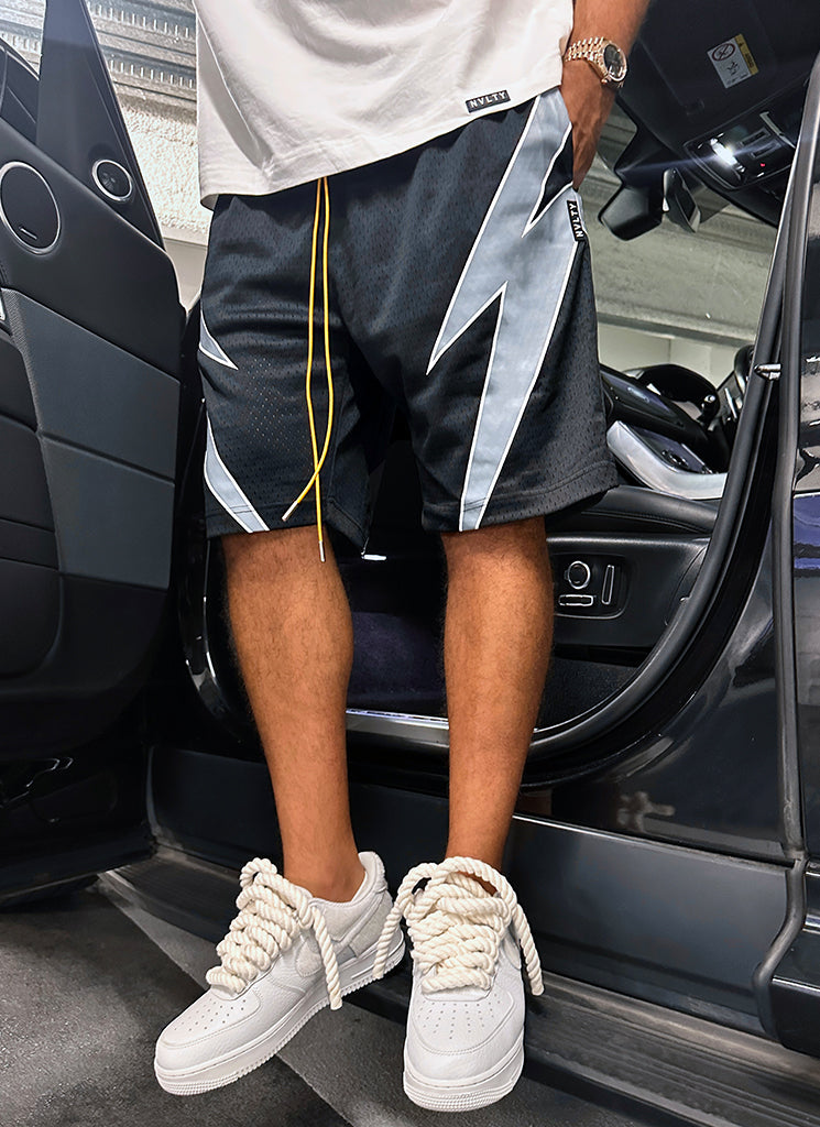 Short de sport automobile - Noir
