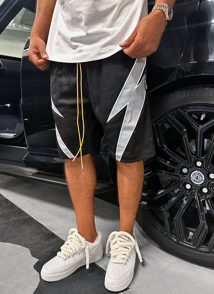 Short de sport automobile - Noir