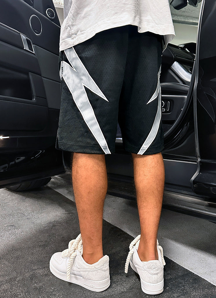 Short de sport automobile - Noir