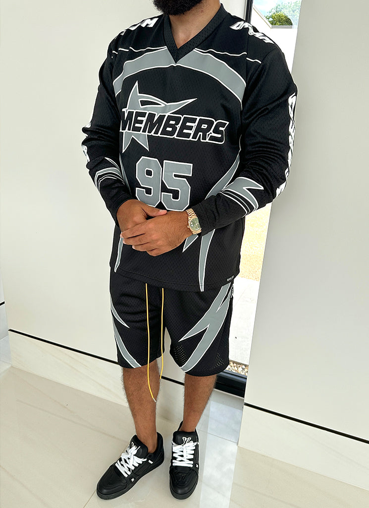 Motorsport-Trikot - Schwarz