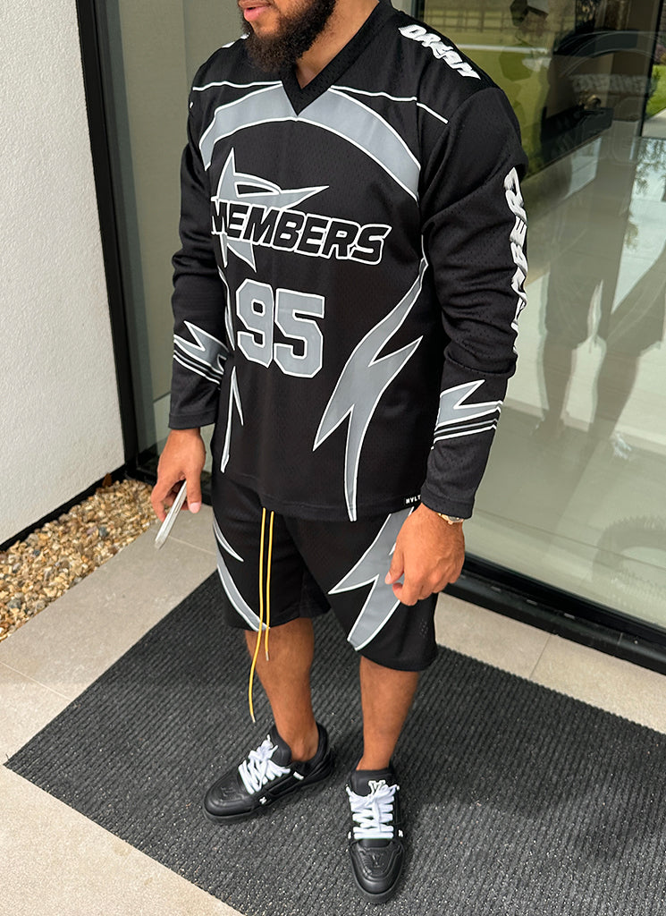 Motorsport-Trikot - Schwarz