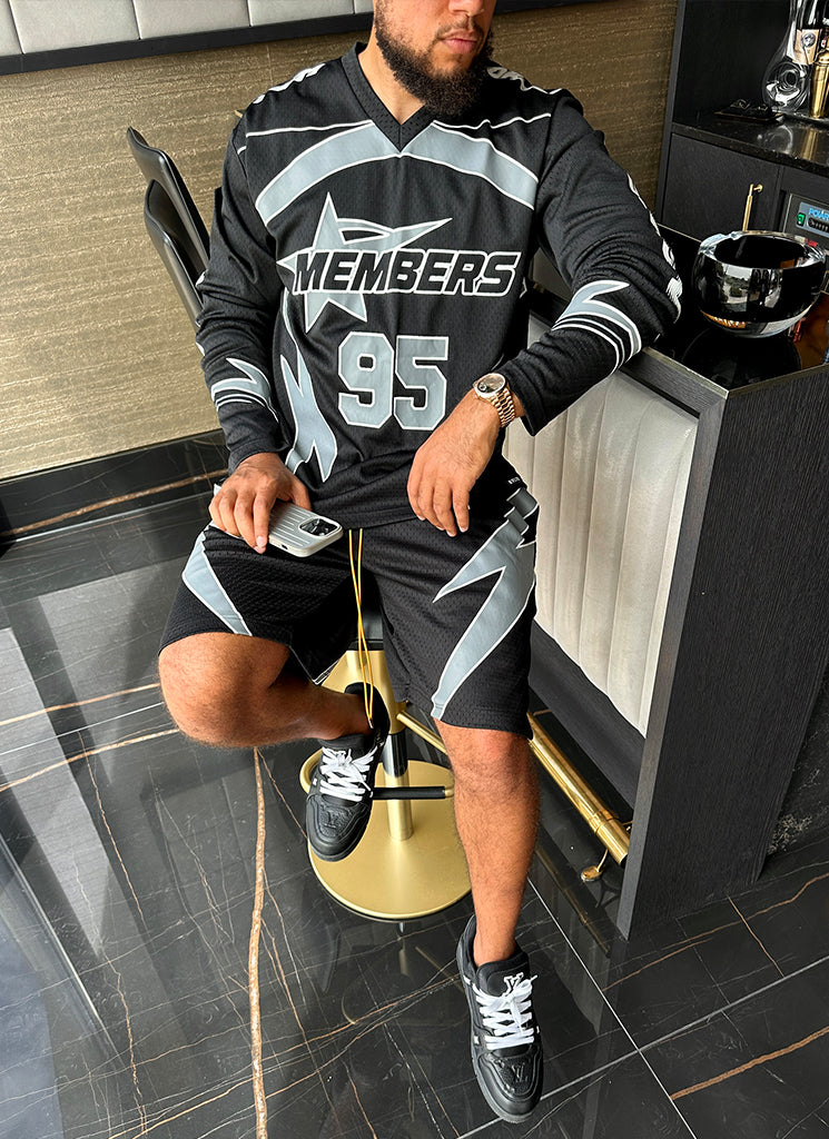 Motorsport-Trikot - Schwarz