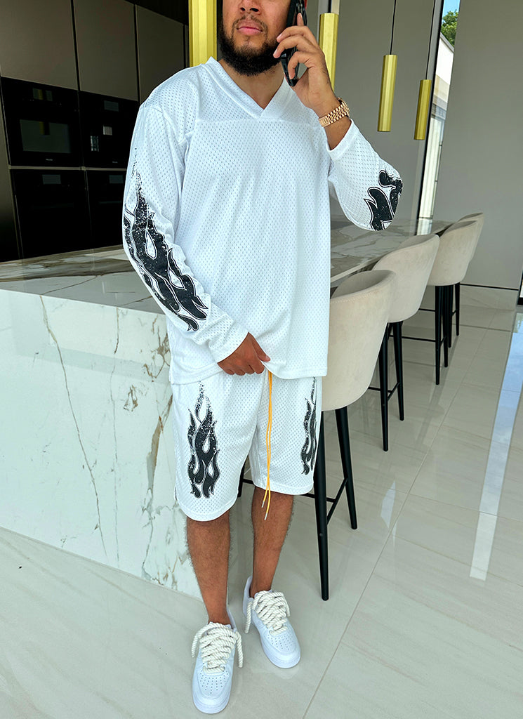 Maillot Flame Vintage - Blanc
