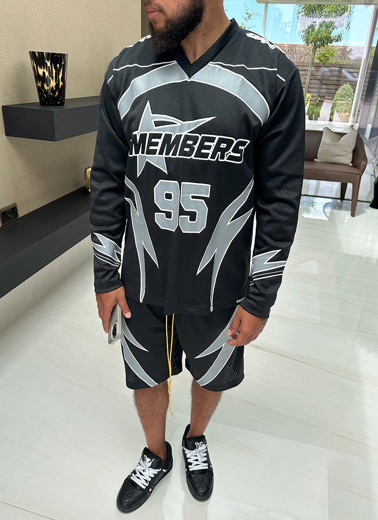 Motorsport-Trikot - Schwarz