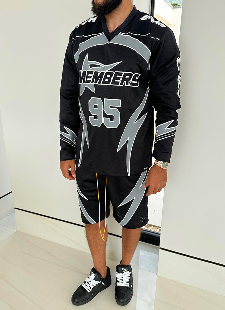 Motorsport-Trikot - Schwarz