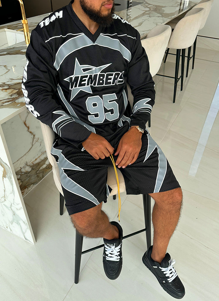 Motorsport-Trikot - Schwarz