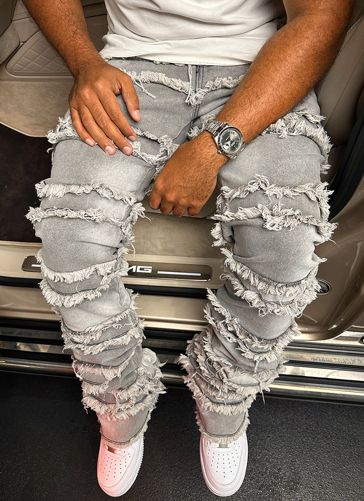 Jean évasé vintage - Gris