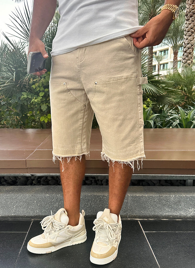 Vintage Carpenter Denim Shorts - Stein