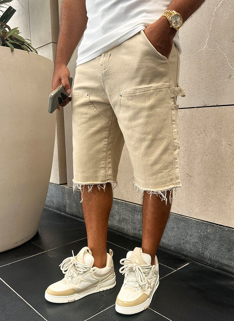 Vintage Carpenter Denim Shorts - Stein