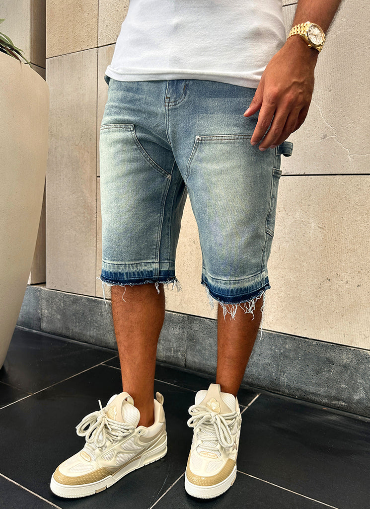 Short en jean vintage Carpenter - Bleu