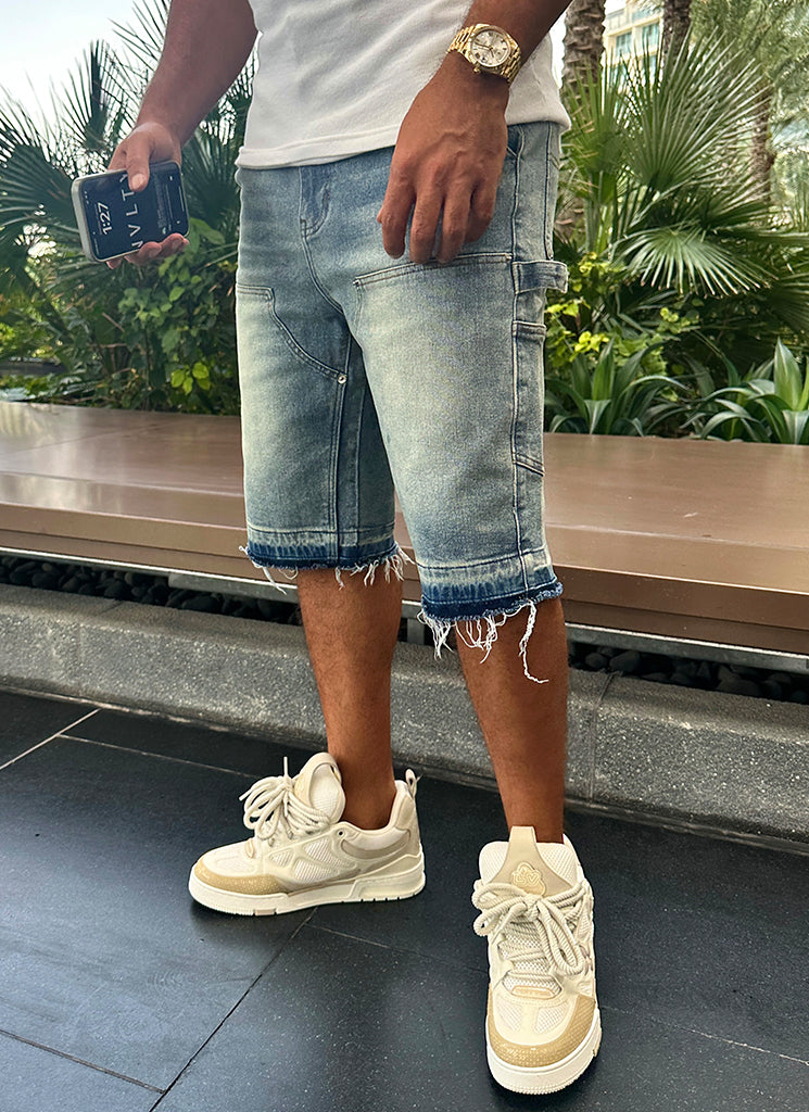 Short en jean vintage Carpenter - Bleu