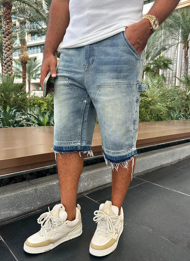 Short en jean vintage Carpenter - Bleu