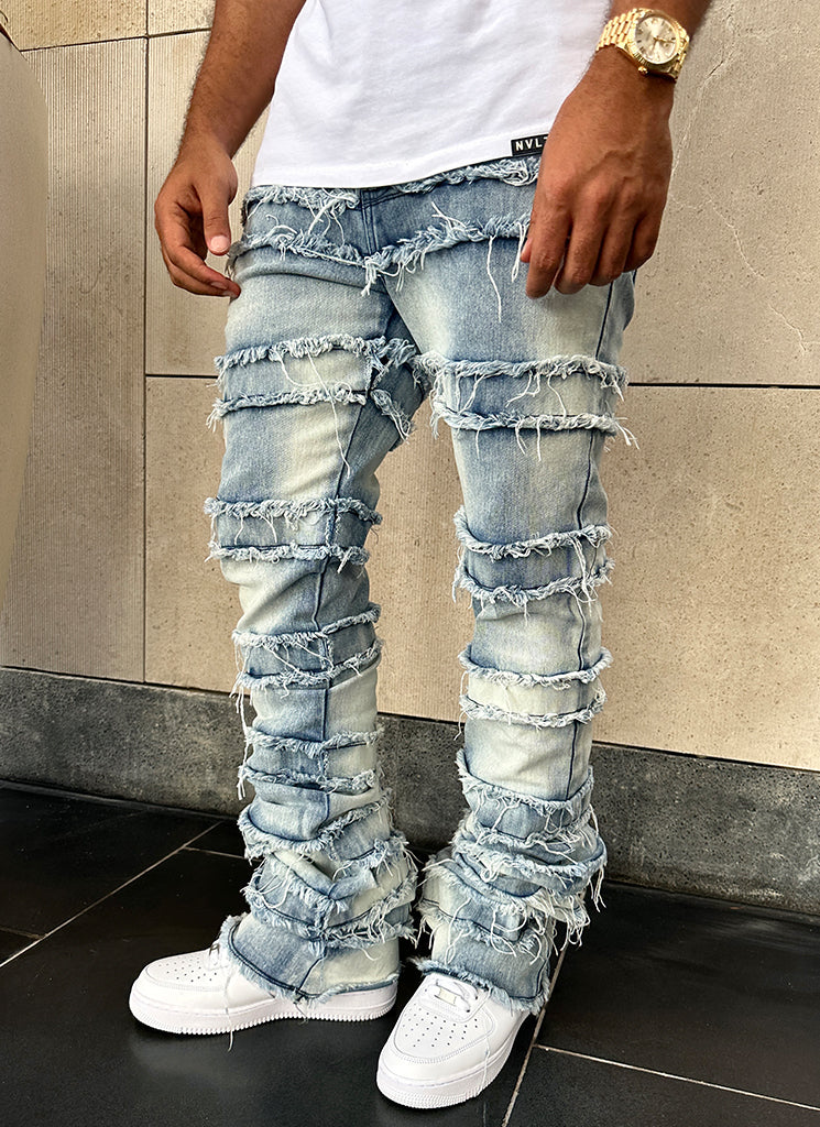 Vintage Flare Thread Jeans - Blue