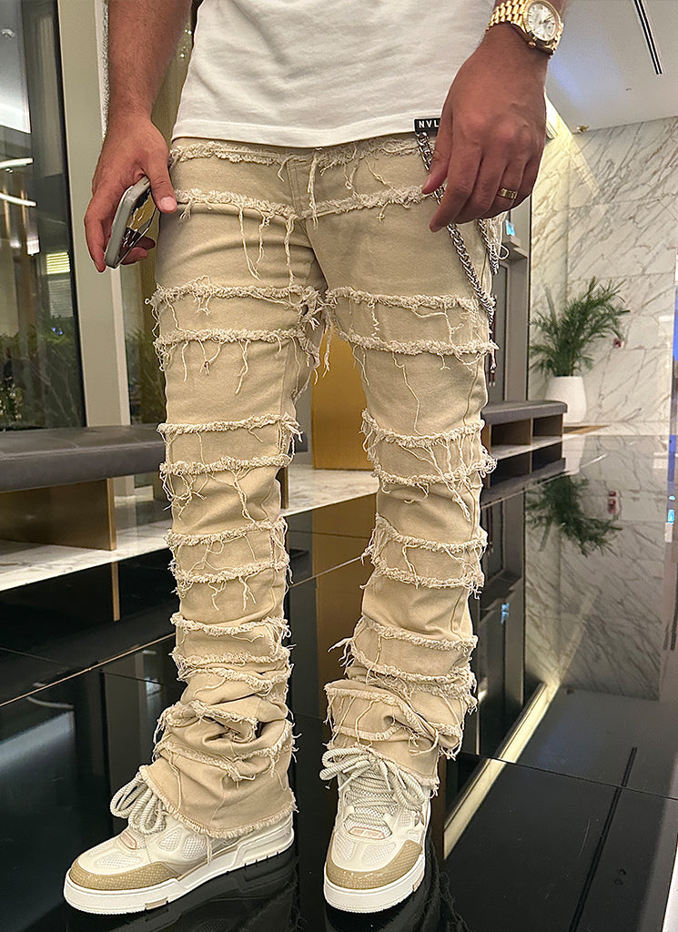 Vintage Flare Thread Jeans - Stein