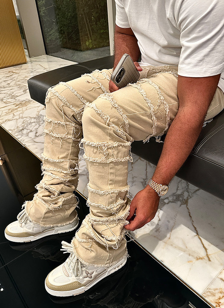 Vintage Flare Thread Jeans - Stein