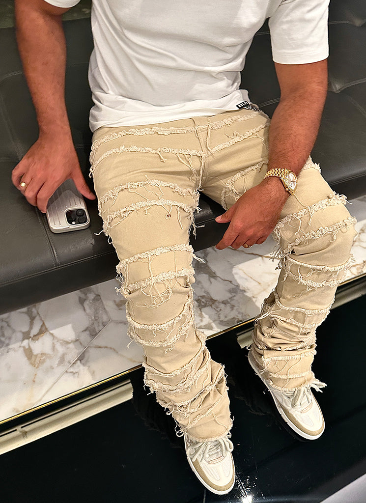 Vintage Flare Thread Jeans - Stein