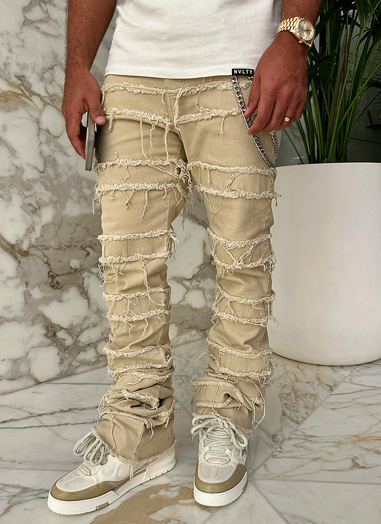 Vintage Flare Thread Jeans - Stein