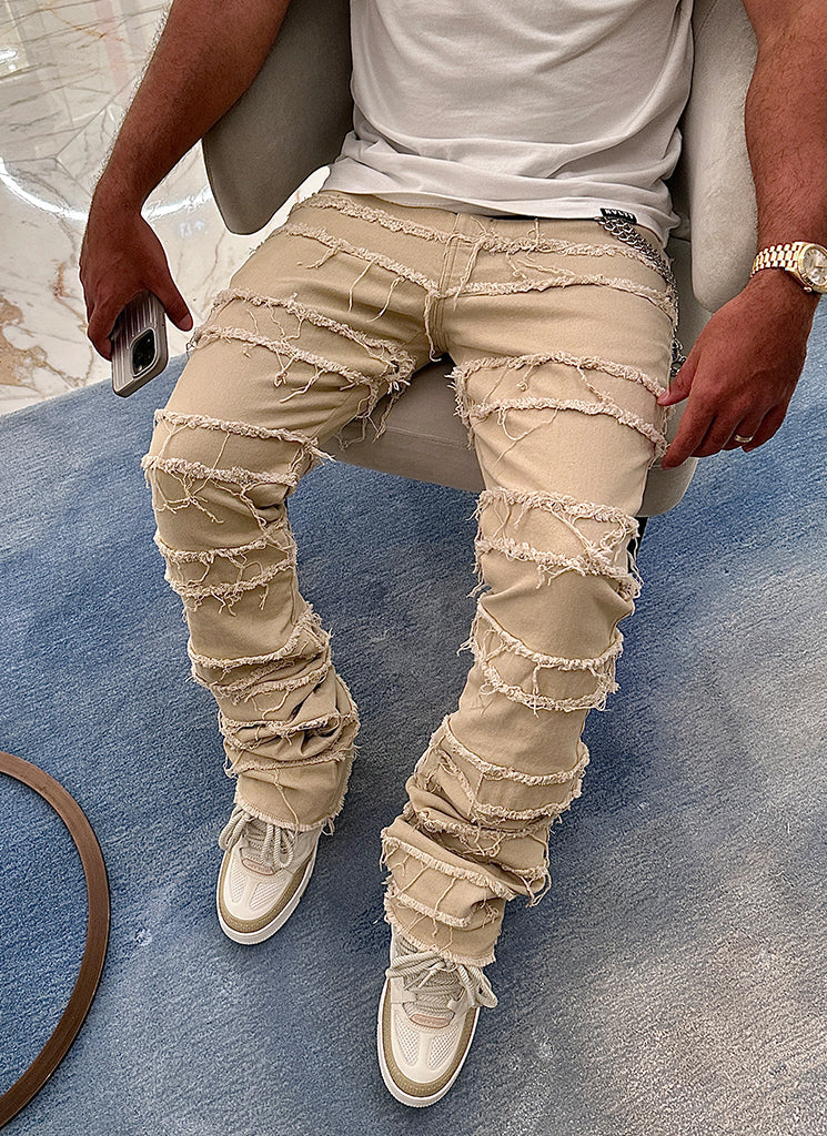 Vintage Flare Thread Jeans - Stein