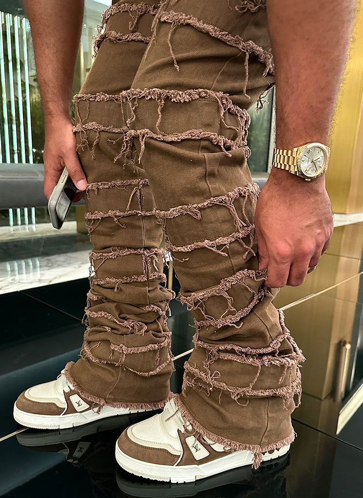 Vintage Flare Thread Jeans - Braun