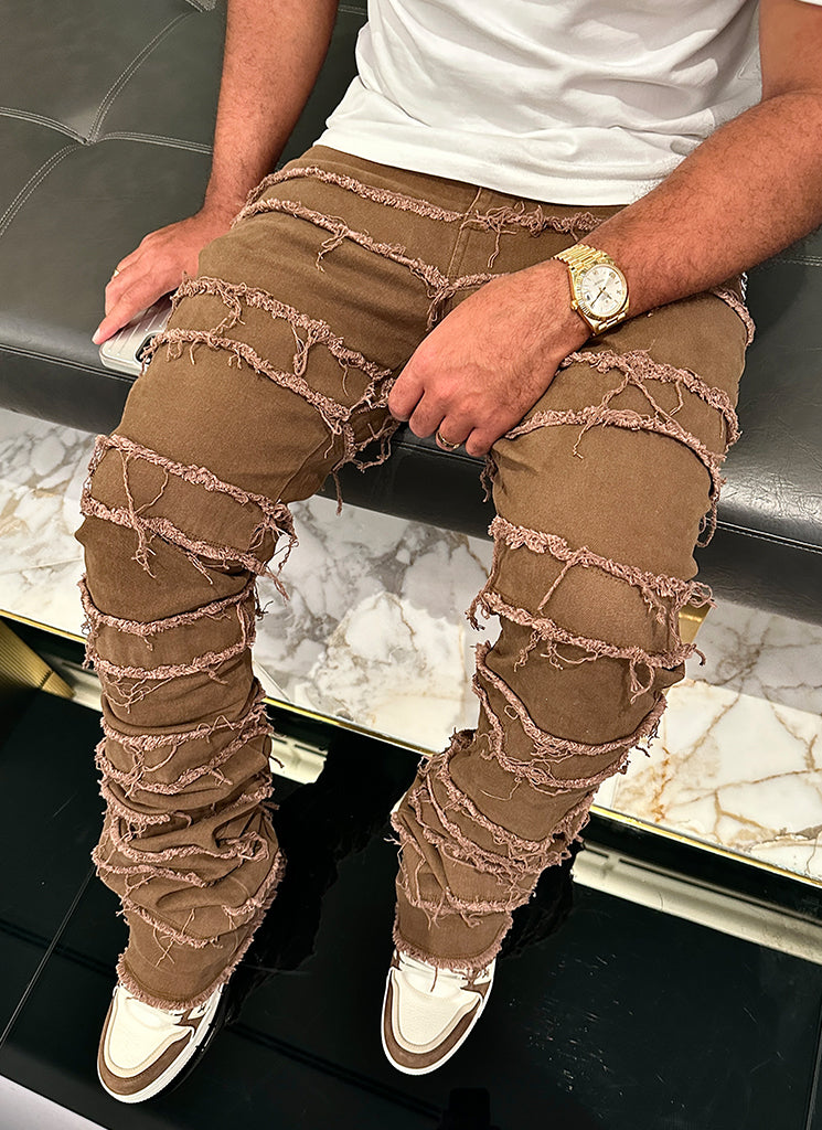 Vintage Flare Thread Jeans - Braun