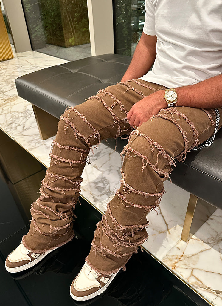 Vintage Flare Thread Jeans - Braun