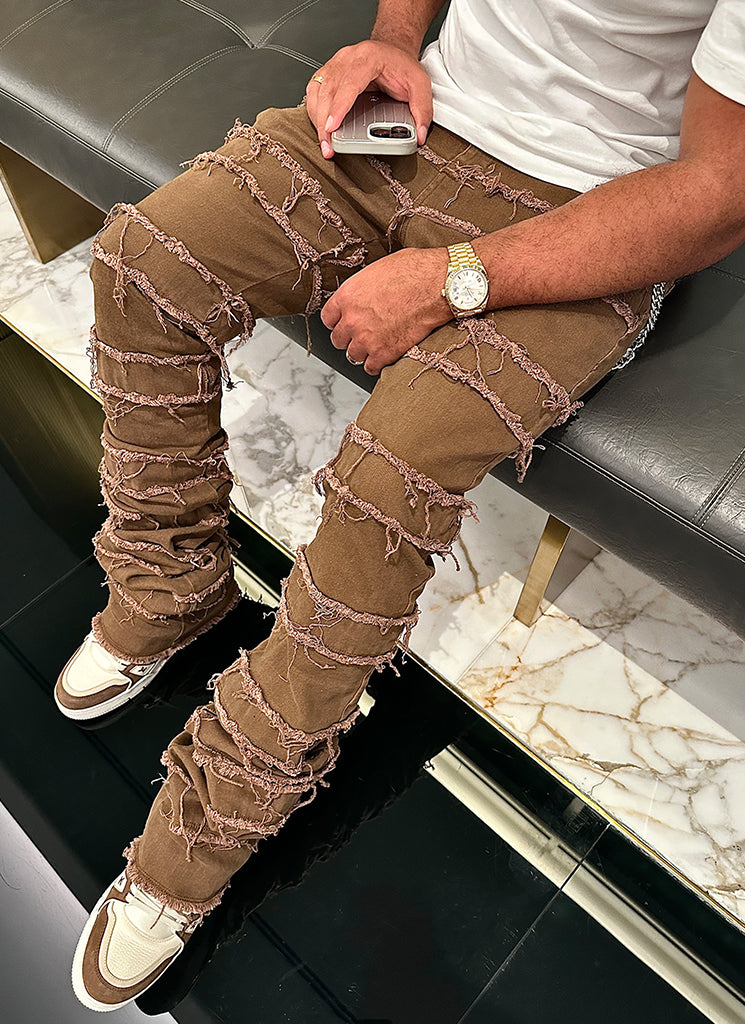 Vintage Flare Thread Jeans - Braun