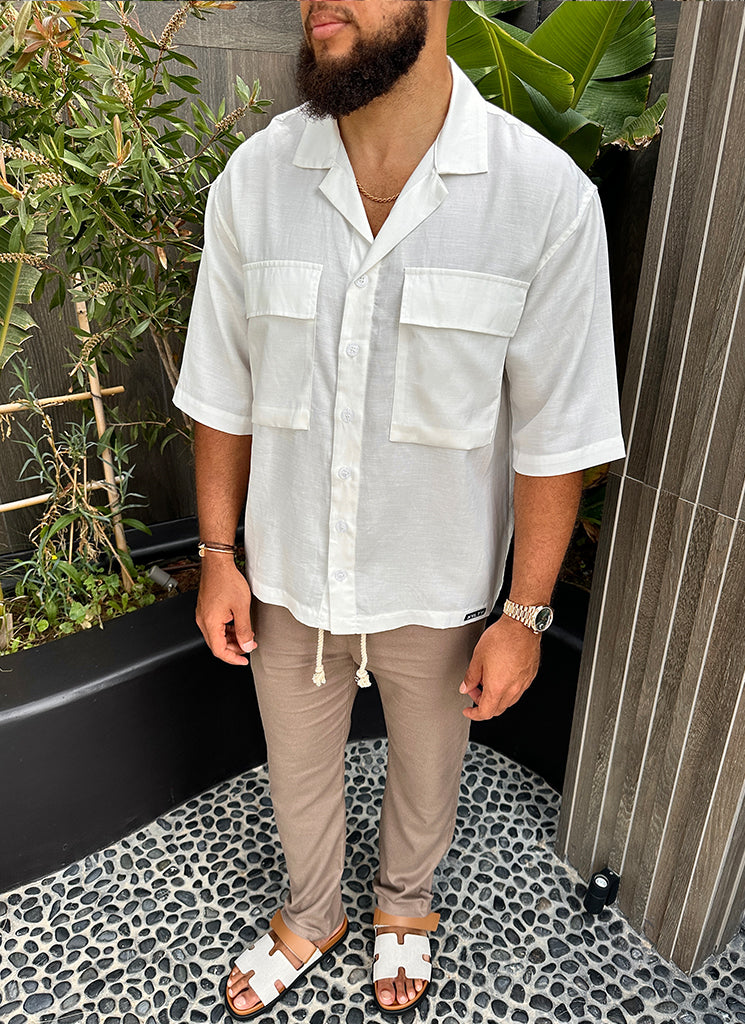Pantalon en lin - Moka