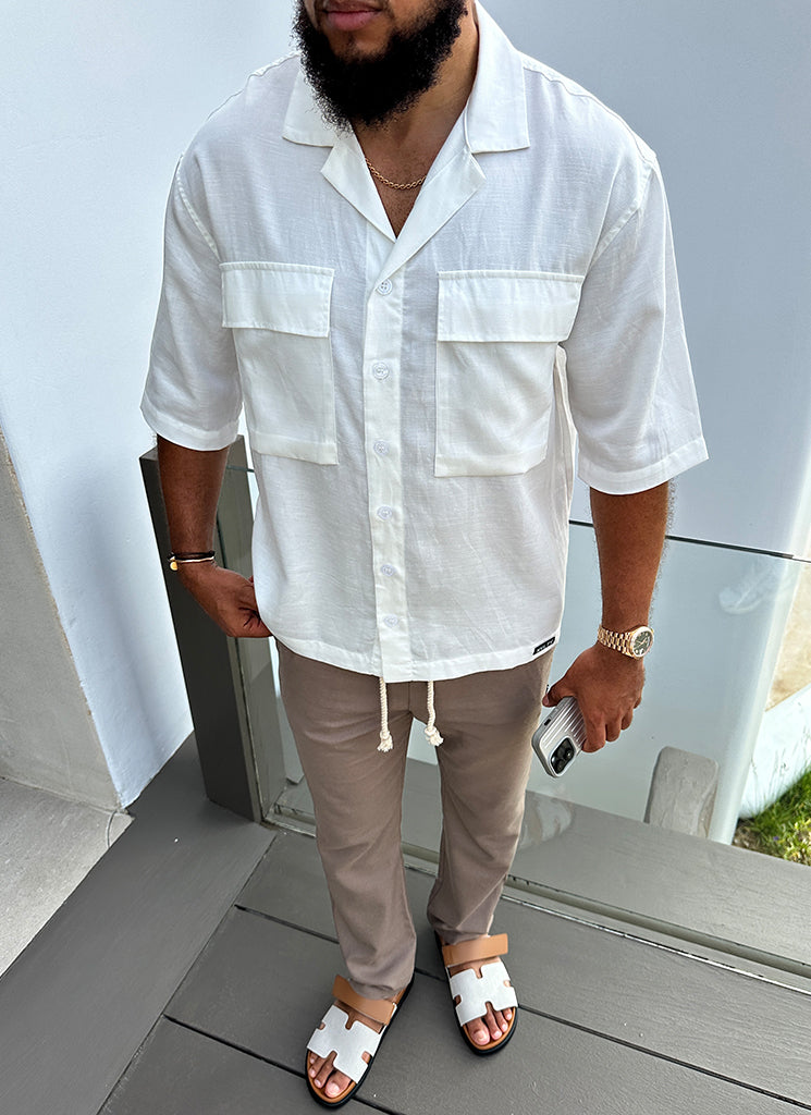 Pantalon en lin - Moka