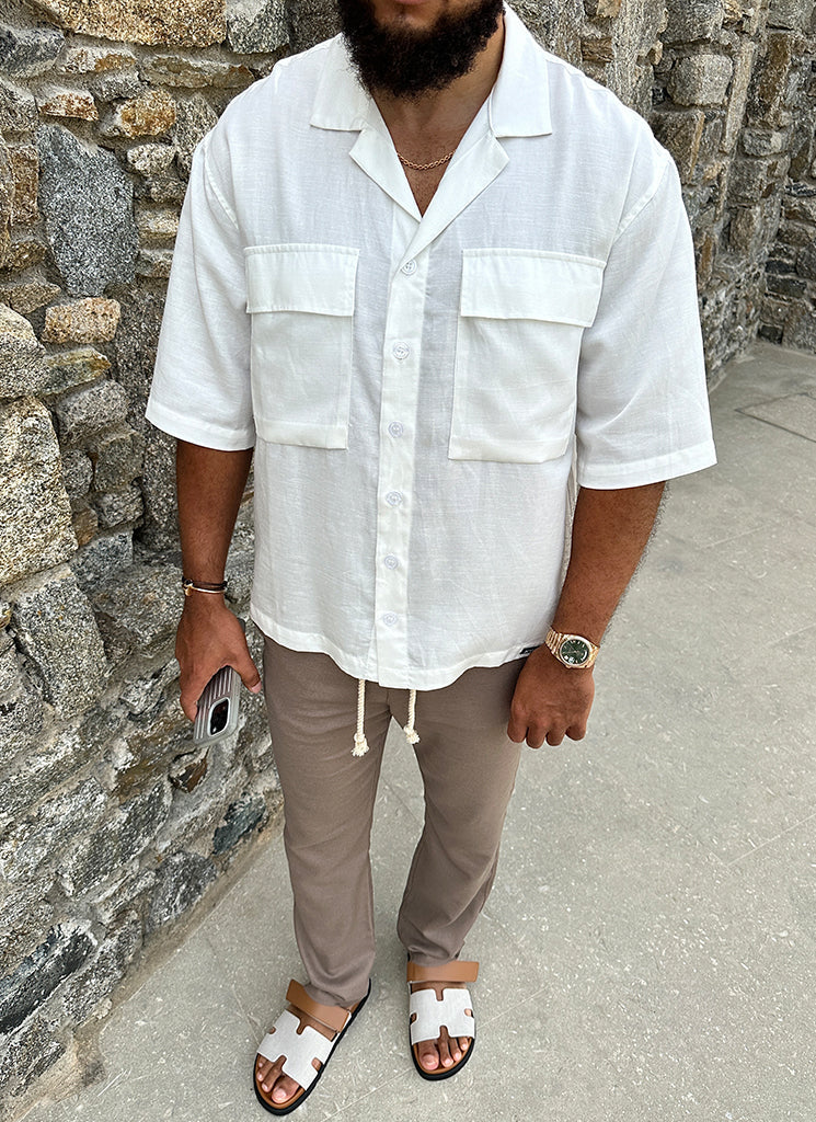 Pantalon en lin - Moka