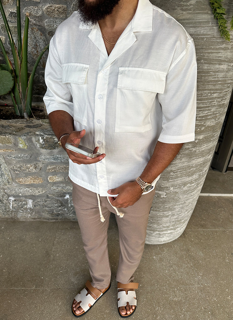 Pantalon en lin - Moka