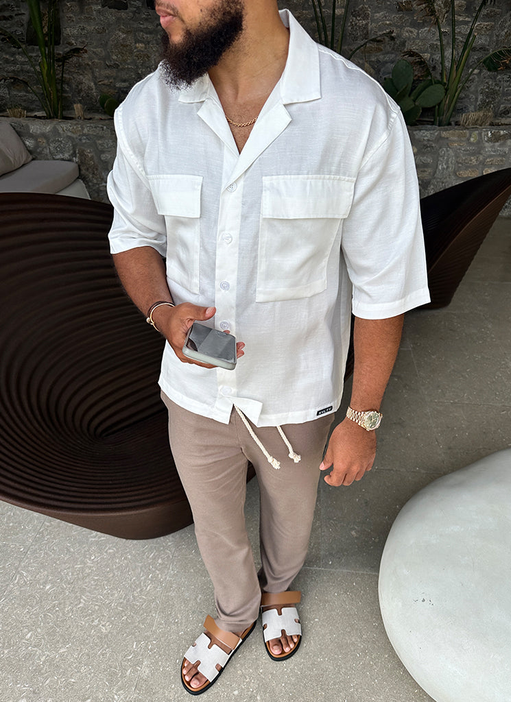 Pantalon en lin - Moka