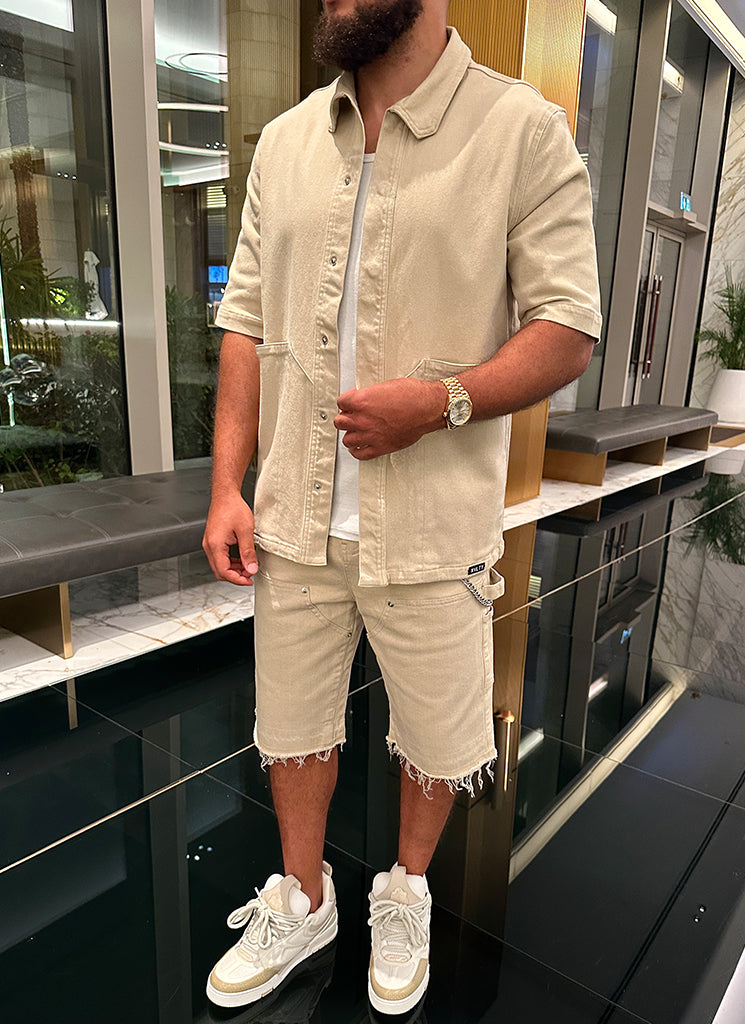 Vintage Carpenter Denim Shorts - Stein