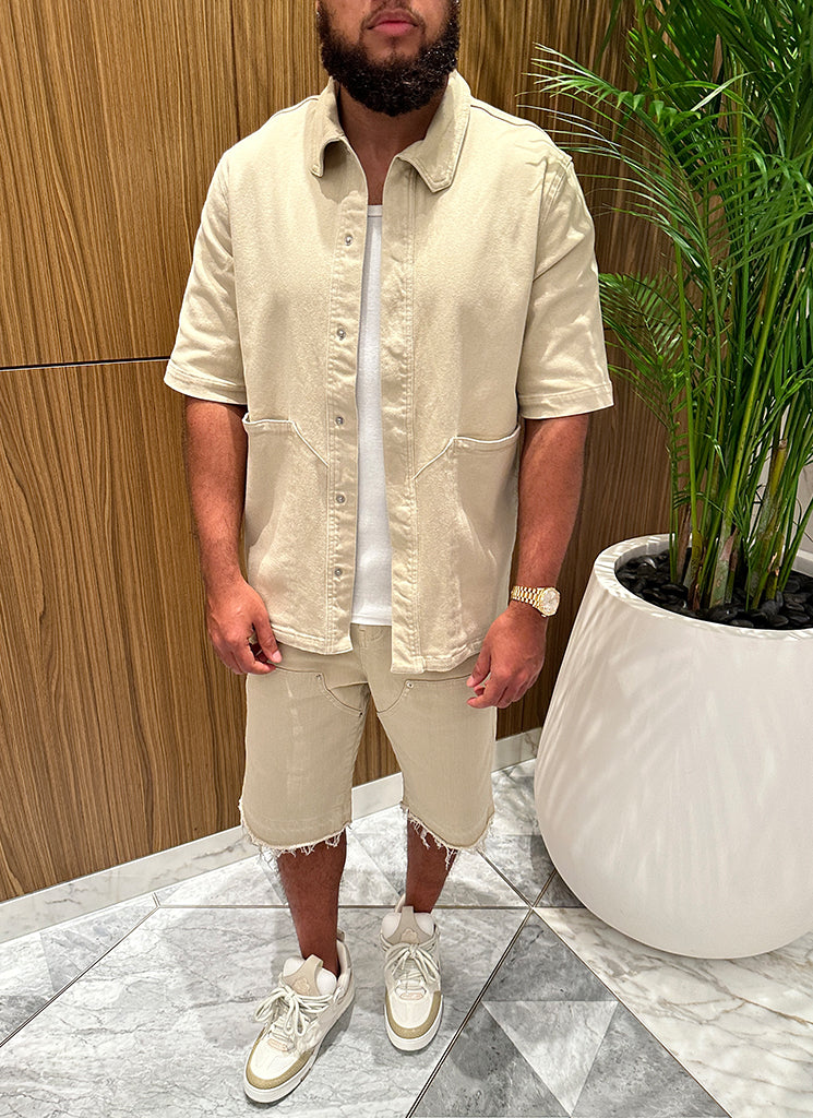 Vintage Carpenter Denim Shorts - Stein