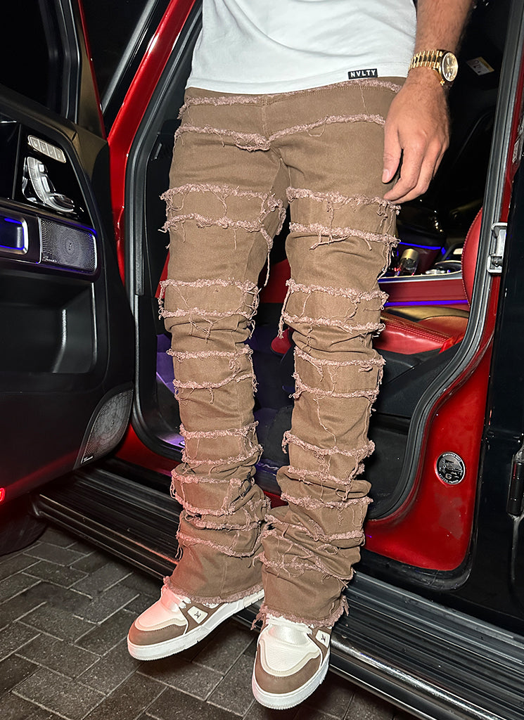 Vintage Flare Thread Jeans - Braun