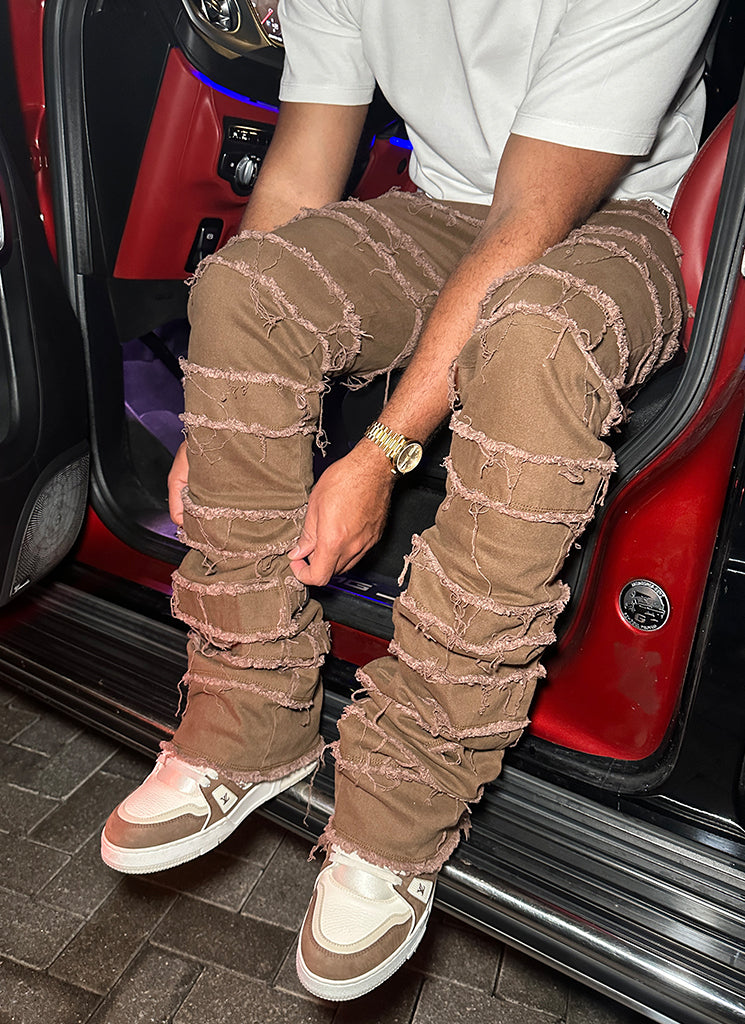 Vintage Flare Thread Jeans - Braun