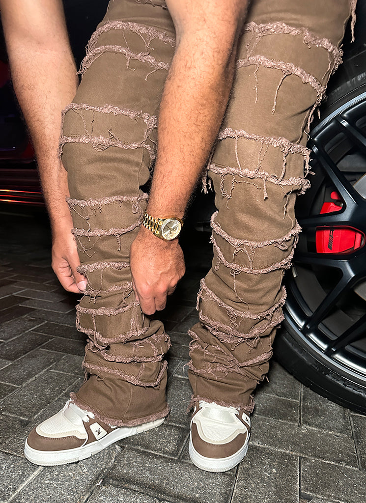 Vintage Flare Thread Jeans - Braun