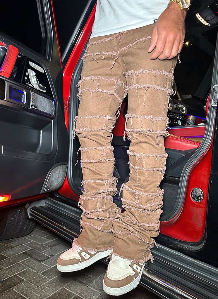 Vintage Flare Thread Jeans - Braun