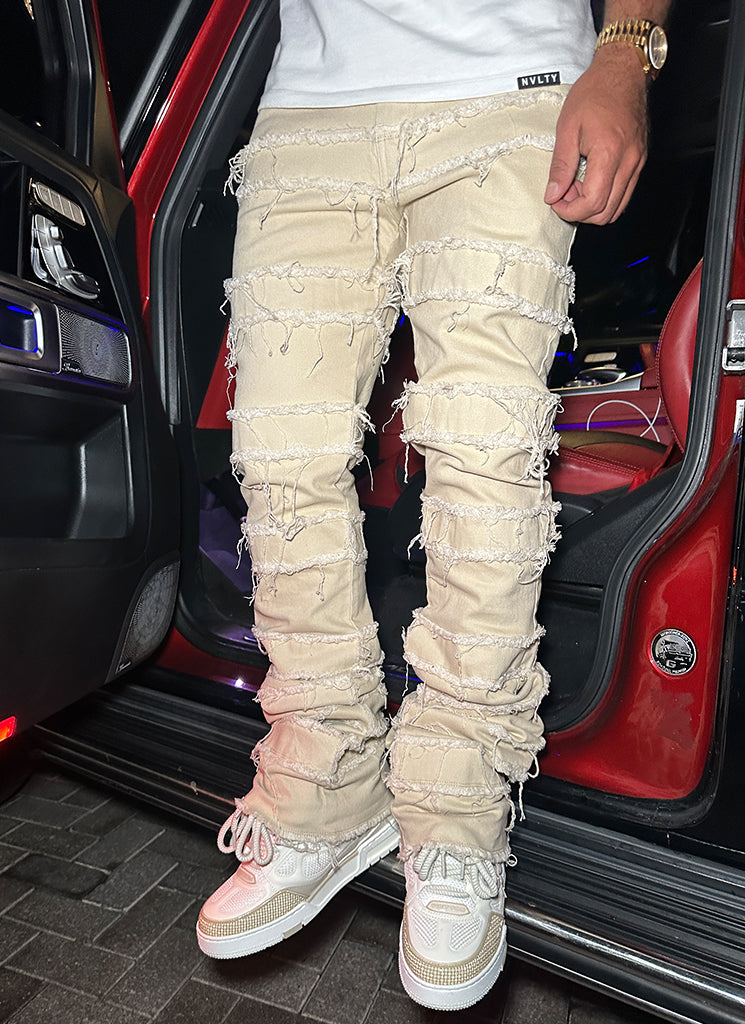 Vintage Flare Thread Jeans - Stein