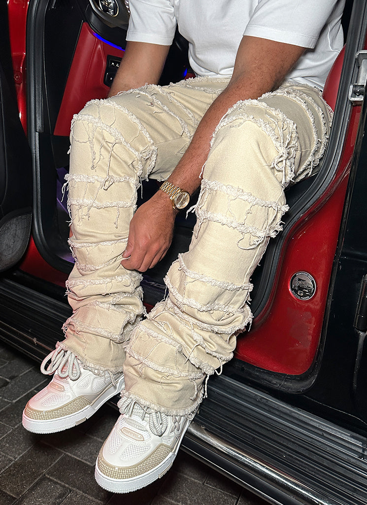 Vintage Flare Thread Jeans - Stein