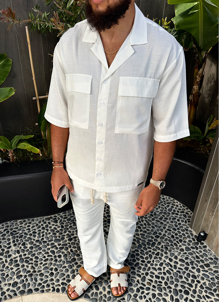 Pantalon en lin - Blanc