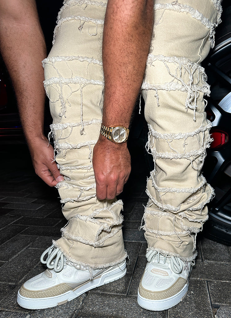 Vintage Flare Thread Jeans - Stein