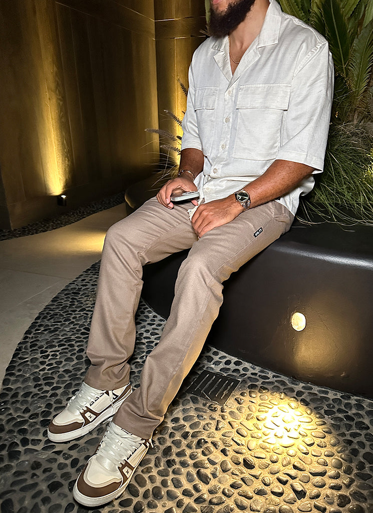 Pantalon en lin - Moka