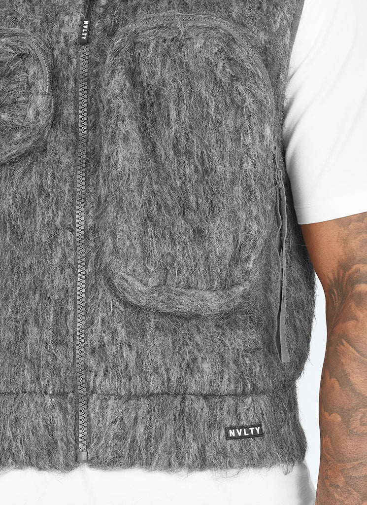 Mohair Multi Pocket Harness - Grey