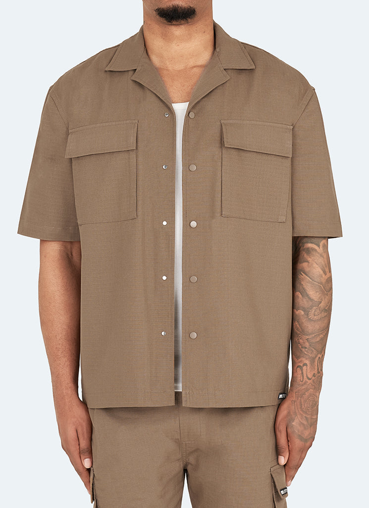 Chemise cargo vintage - Moka
