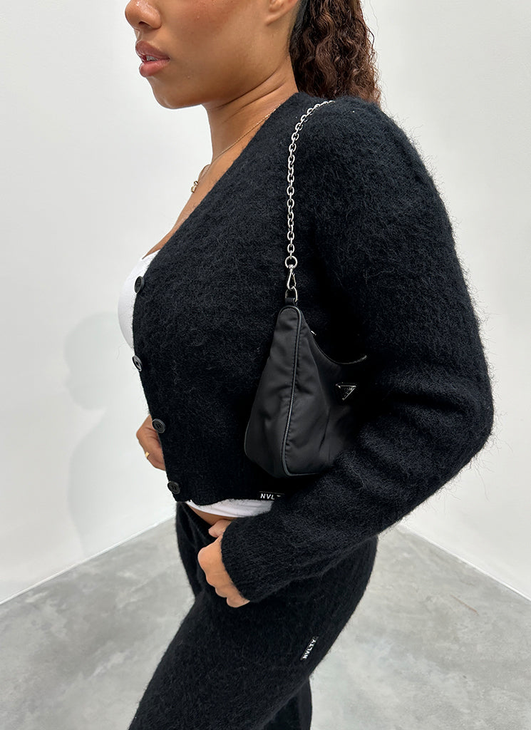 Cardigan en mohair - Noir