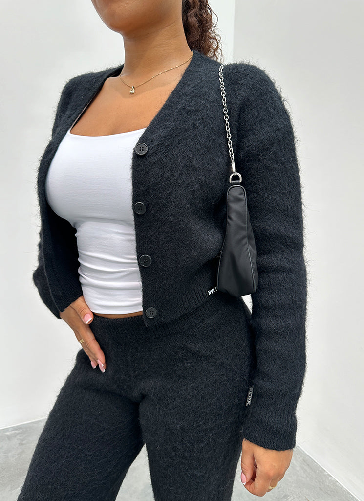 Cardigan en mohair - Noir